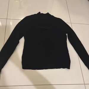 Chic Black Mock Neck Top